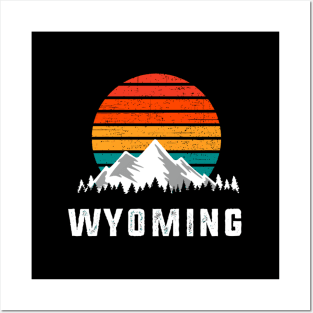 Wyoming Mountain Scene Hiking ' Posters and Art